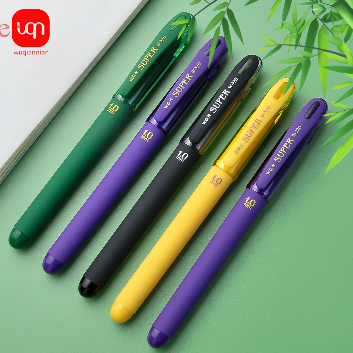 Simple large capacity neutral pen, 1.0mm nib, smooth writing grip comfortable, high quality ink, suitable for school and office