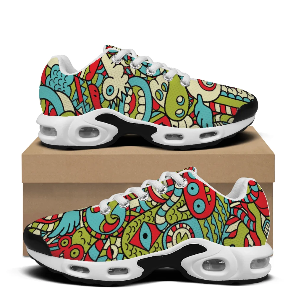 

Hand-painted printed casual air-cushioned shoes breathable mesh upper unisex athletic shoes