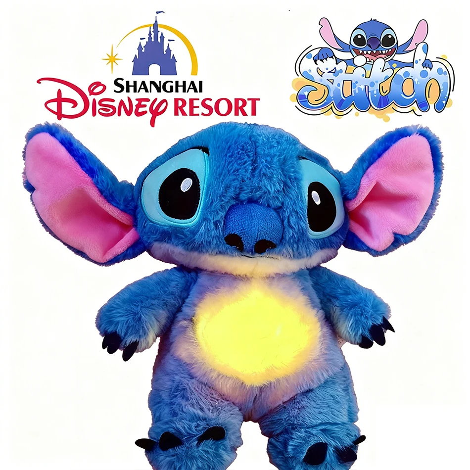 

Stitch Anime Plush Doll With Lighting Music Airbag Kawaii Appease Toy Baby To Soothe Sleep Peluche For Kids Gift