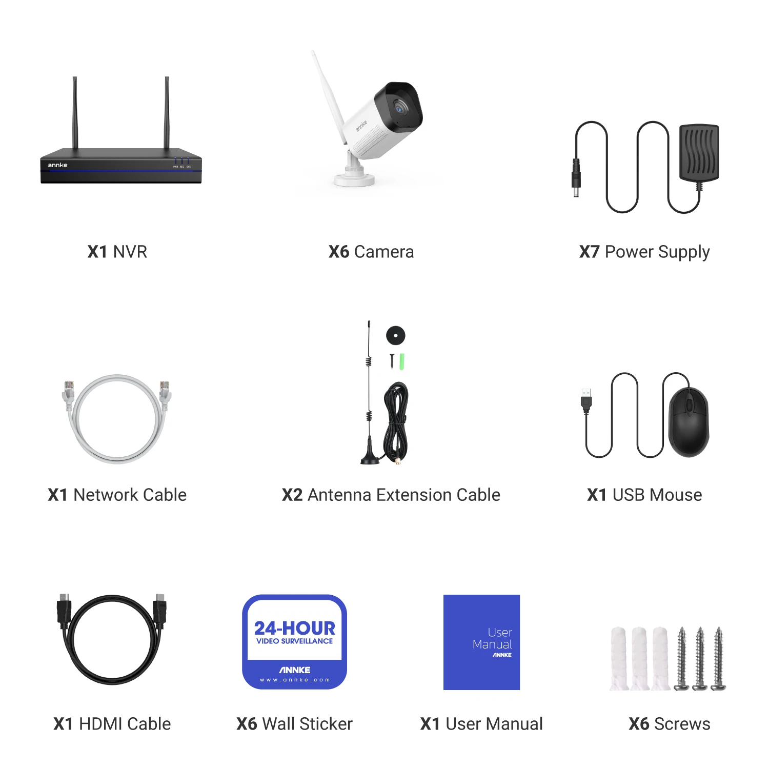 Annke 8MP Drahtloses CCTV-System 16CH NVR Videoüberwachungsset Zwei-Wege-Audio 4K POE-Kamera 2/4/6/8 Stück WiFi-Sicherheitskameras – Detail 7