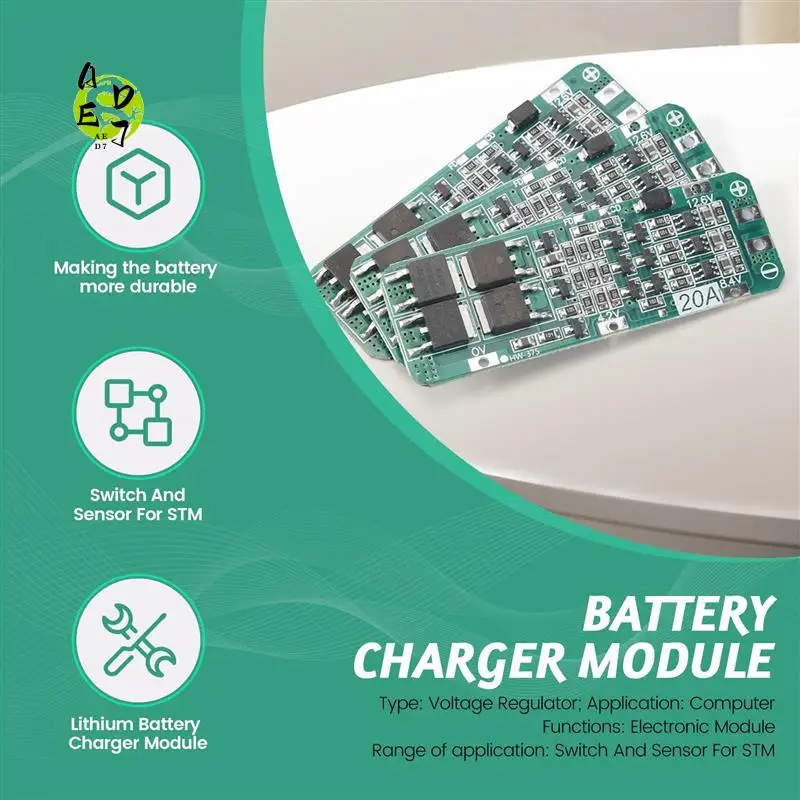 

AED7-10 шт. 3S 20A BMS 18650 Модуль зарядного устройства для литиевой батареи BMS Защитная плата PCB 11,1 В 12 В 12,6 В Модуль