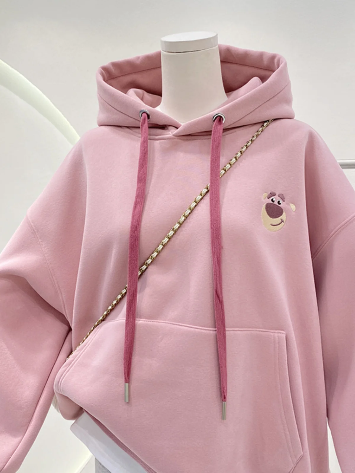 Trendy Bär Print Hoodie Damen Loose Fit Casual Lazy Sle Top Mantel Herbst Winter Faion Koreanische Version Lange Sve Sweats...