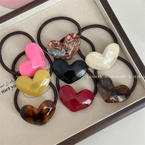 Imagen 1 del producto Banda de cuero básica de gran amor para el cabello, cuerda para el cabello de alta elasticidad, textura de lazo para el cabello, accesorios avanzados para el cabello, nuevo estilo