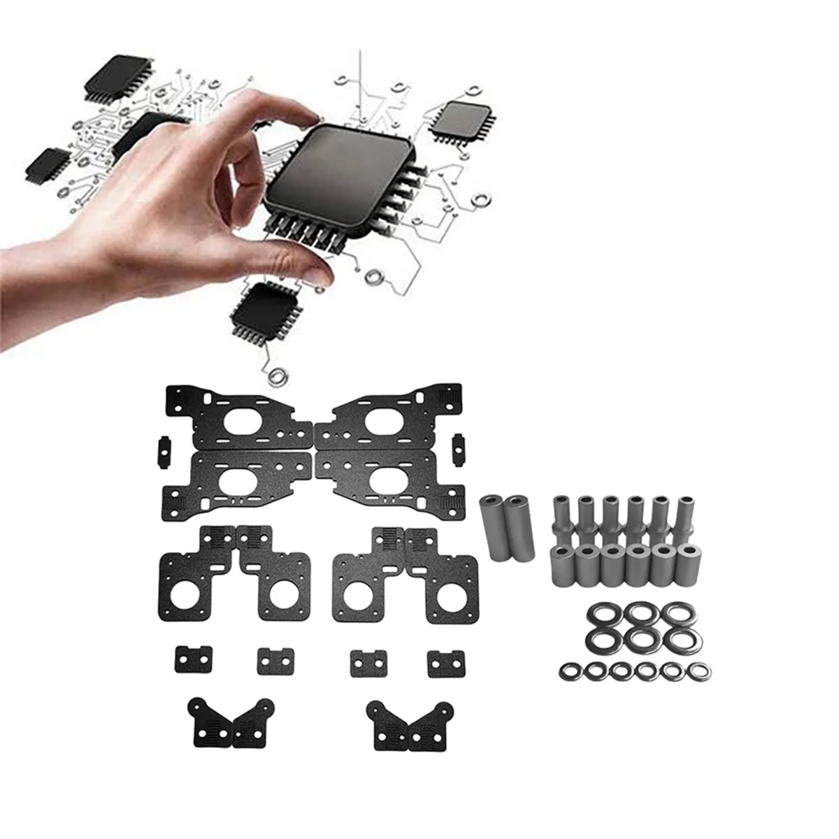 ABJG-For Voron2.4 R1/R2 مجموعة هيكل Corexy من سبائك الألومنيوم مع عمود عزل ثلاثي الأبعاد