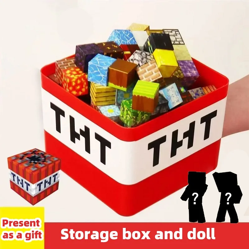 마그네틱 빌딩 블록 장난감 보관함 세트 어린이 DIY 조립 장난감 - 교육용 장난감 모델 빌딩 블록 크리스마스 선물