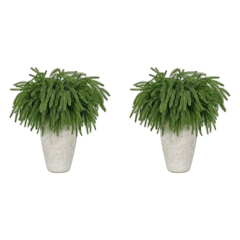 

Искусственные ветки норфолкской сосны A74E-16PCS, 18,5 дюймов, для рождественских гирлянд, имитация зелени