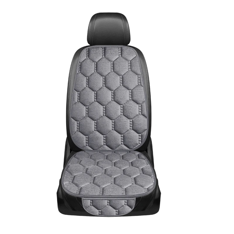 Thickened Car Seat Cushion Winter Anti-Slip Short Fluffy Three-Piece Set Universal Insulating Single Piece Rear Seat Cover