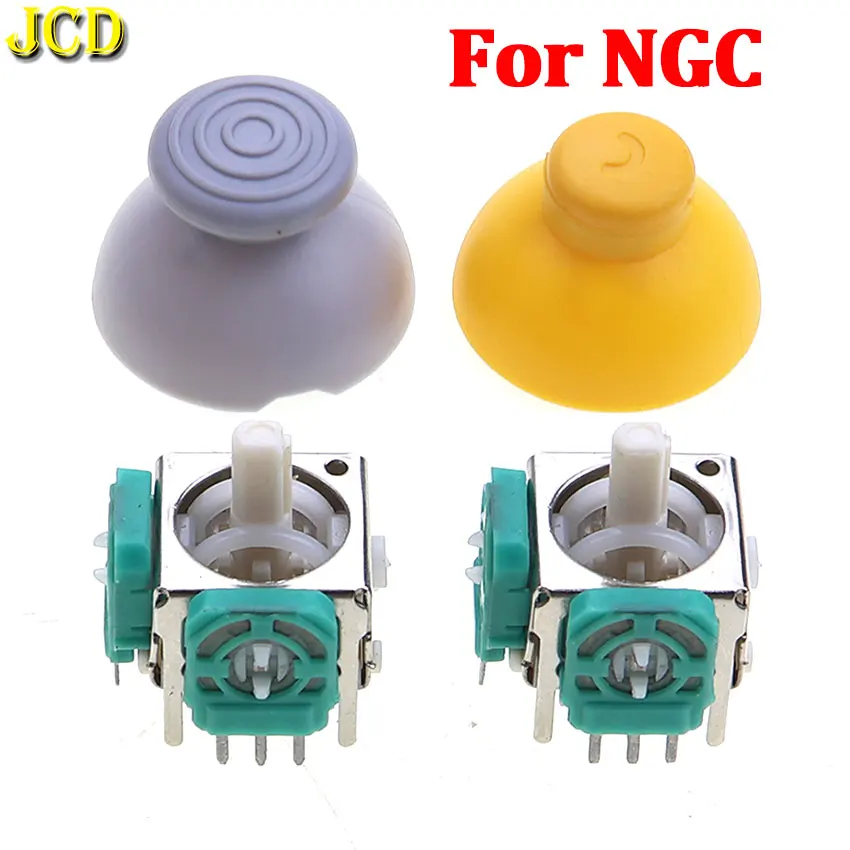 JCD 3D Analog Joystick Sensor Module Replacement For NGC Controller Thumbstick Cap Button Mushroom Rocker Cover