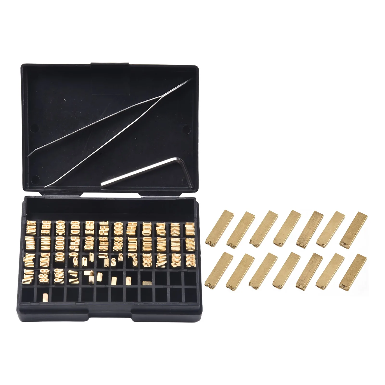 

120pcs Coding Machine Word Grain 2*3*15cm Hot Stamp Copper Letters Thermal Ribbon Printing Font Electric Ribbon Coding