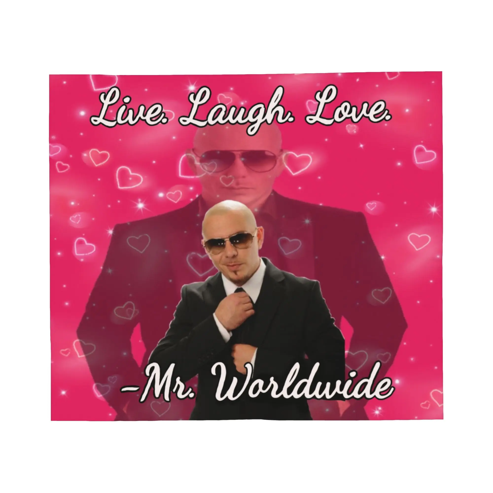 Mr. Worldwide Says to Live Laugh Love Blanket Flannel Multifunction Lightweight Throw Blankets for Bed Office Quilt