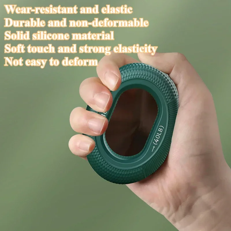 Silicone Finger Gripper Ring Hand Muscle Strengthener - Wrist Finger Trainer Carpal Expander, Workout Fitness Device