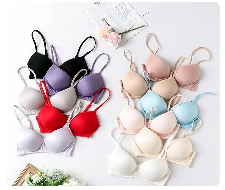 Women’s Thin Real Silk Bra Breathable and Sweat Absorbing Seamless Bras Without Steel Ring Girls' Underware Bralette