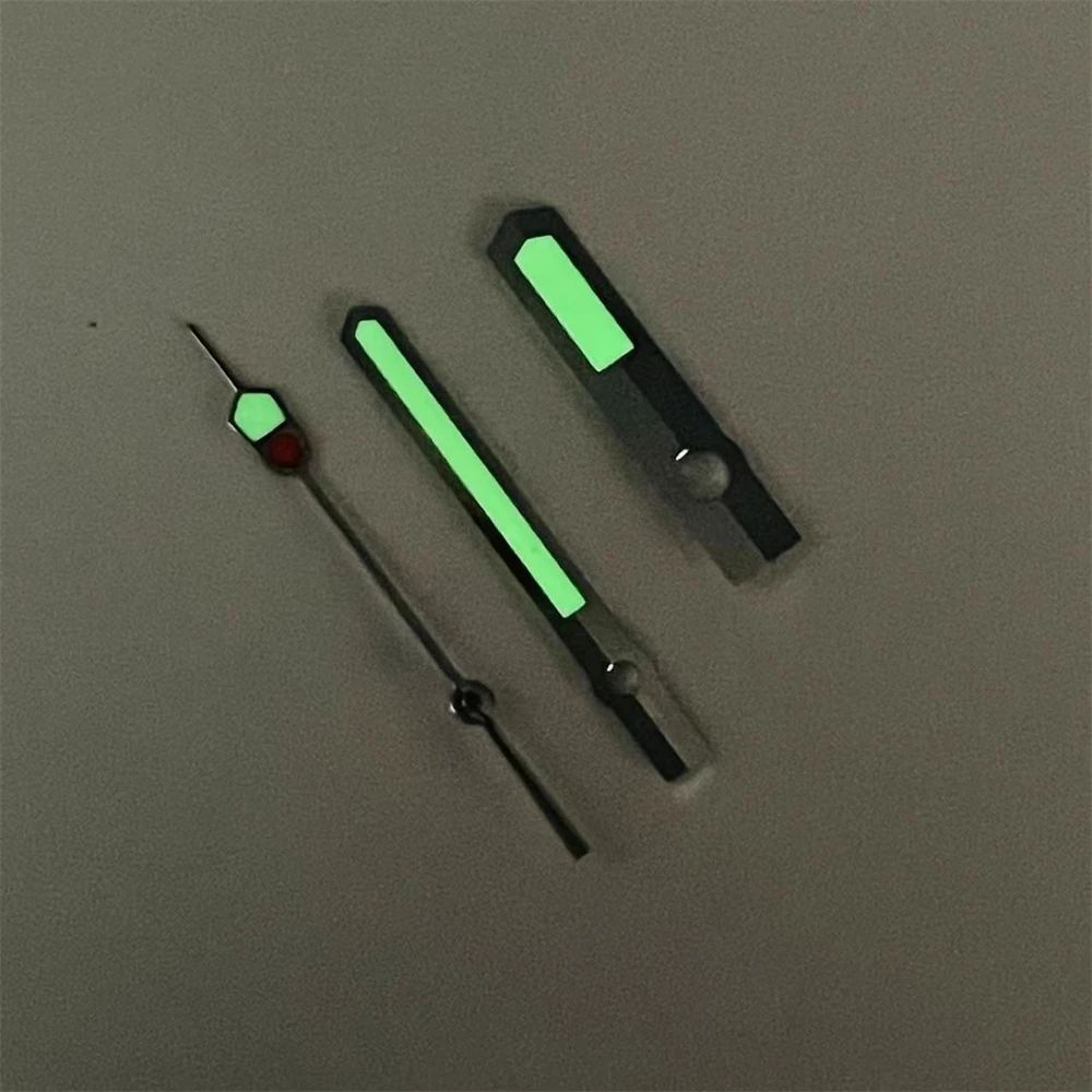 إبرة ساعة خضراء مضيئة ، حركة ميكانيكية ، تعديل ساعة غوص ، مستعمل ، NH35 ، NH36 ، جديد