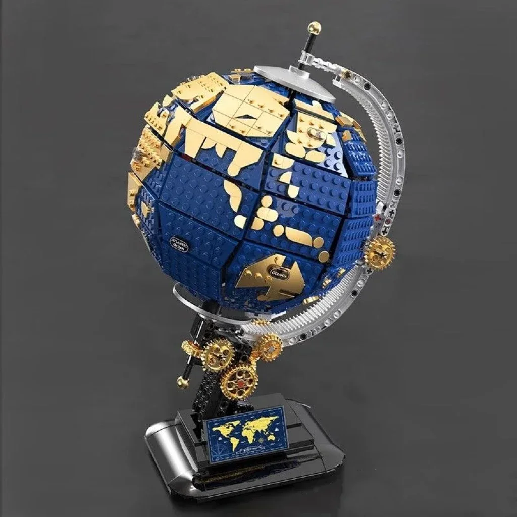 Tecnologia t1008 esfera da terra montagem blocos de construção brinquedo modelo acessórios explorar espaço série stem blocos brinquedos presente aniversário