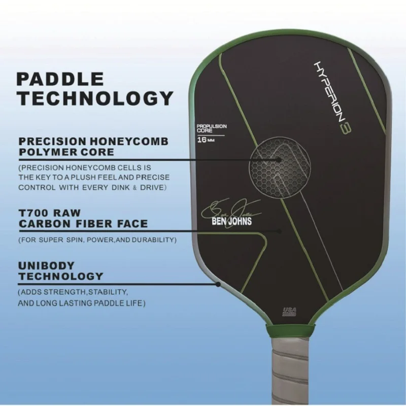 SONGYI Hyperion 3 Pickleball Paddle 16mm GEN3 EVA Foam Core Tournament-Grade elasticity Non-slip Comfort Grip Reduces Fatigue - Image 3