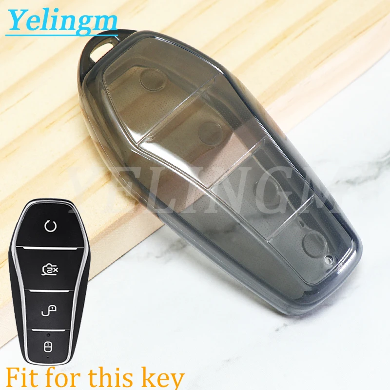 

TPU Transparent Car Remote Key Case Cover Holder Cap For BYD Dolphin Seal Sedan Song Plus Qin Tang Atto 3 E2 2021 2022 2023 2024