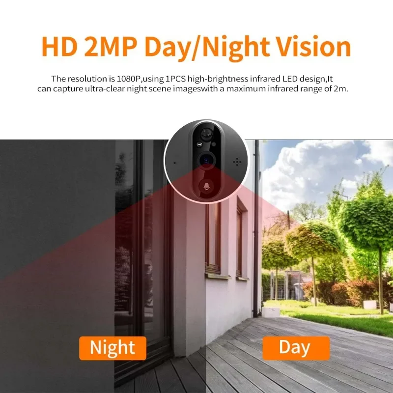 C89 1080P Smart digital door viewer WIFI Doorbell 4.3 inch screen Support TUYA APP Wide Angle PIR with Night Vision filming