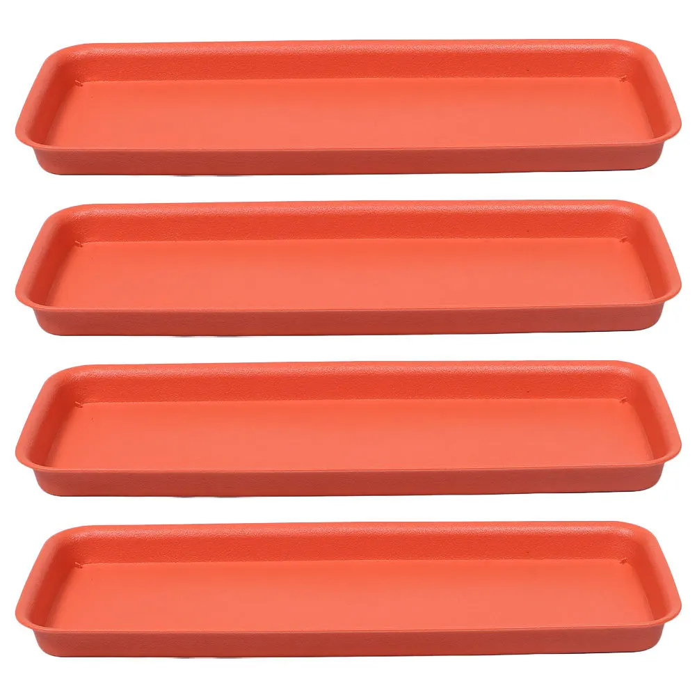 

4Pcs Rectangular Plant Tray Water Catcher Drip Saucer for Indoor Outdoor Bonsai Use Reusable Home Garden Protection