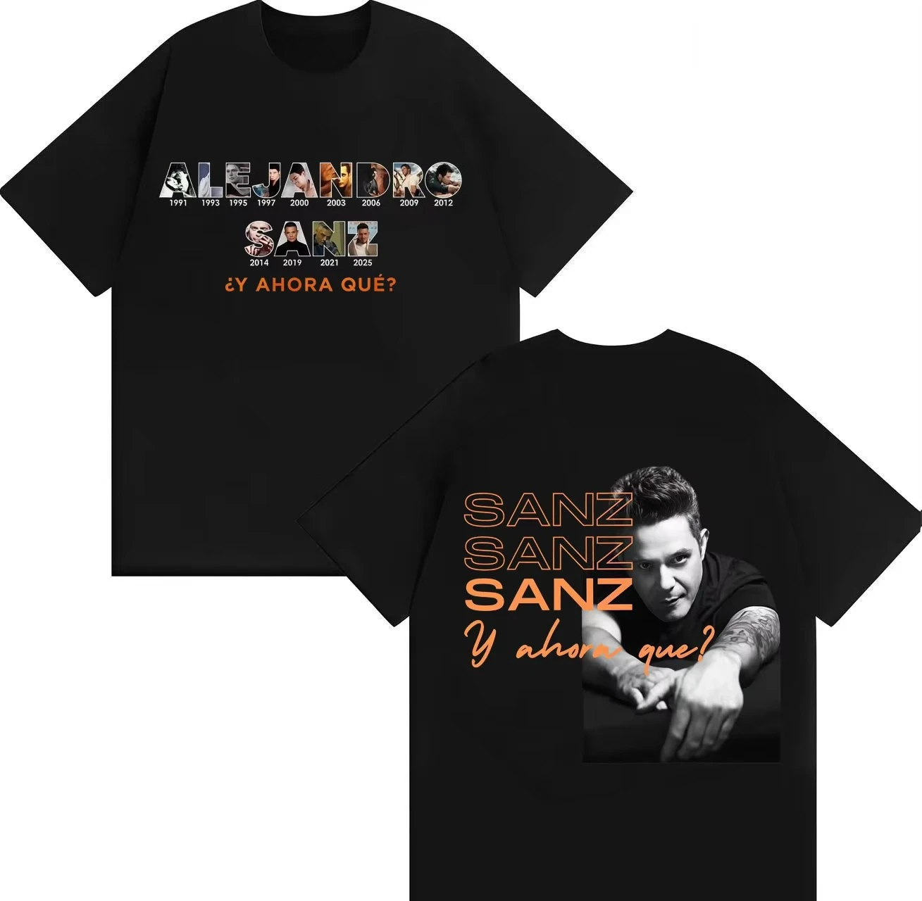 Camiseta de Moda de Música Pop del Cantante Alejandro Sanz, Camiseta Informal de Manga Corta para Hombre y Mujer, Oferta, Ropa de Calle, Primavera Verano 2026