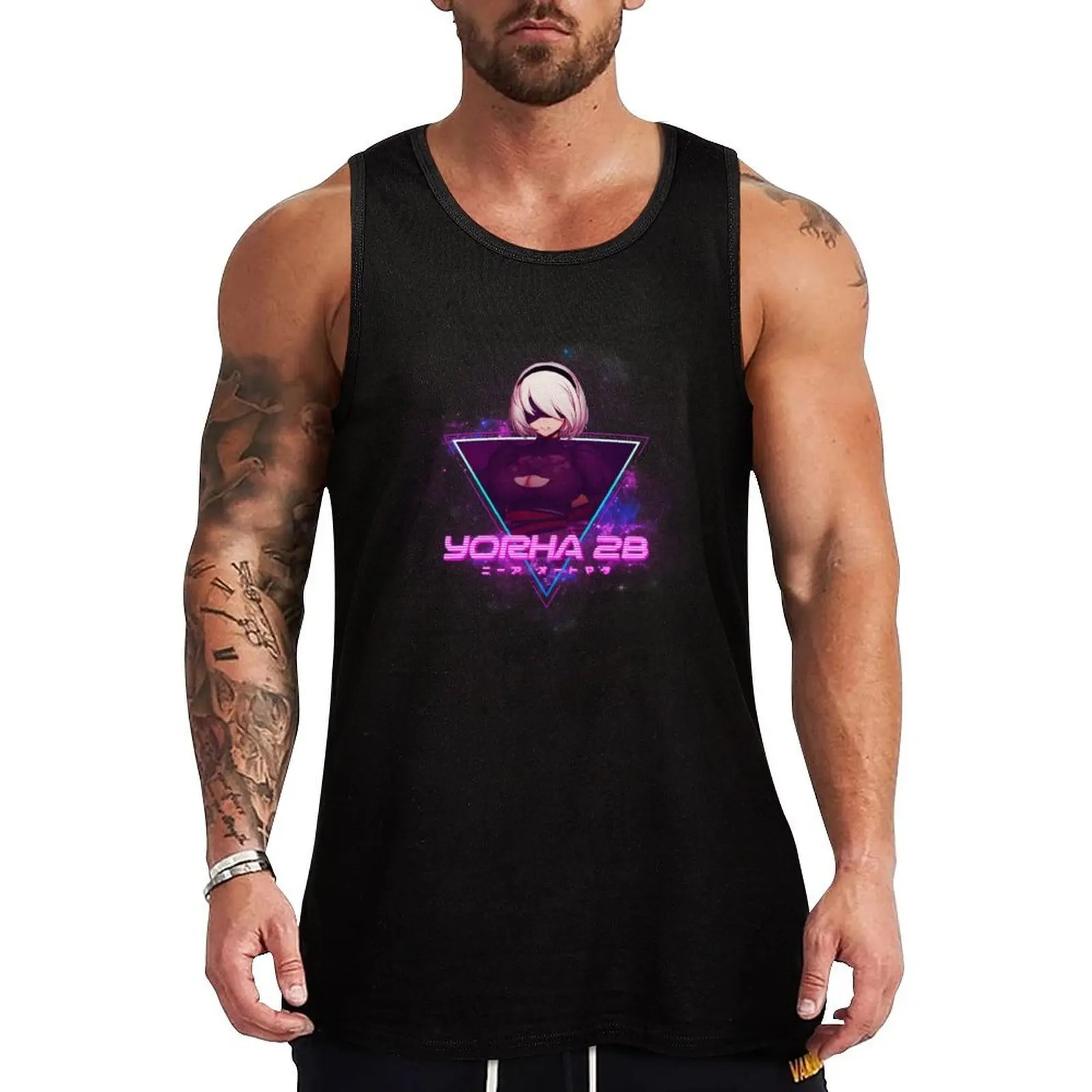 

NieR:Automata (YoRHa No.2 Type B Aesthetic) Tank Top gym clothes for man Gym man gym Men's t-shirts