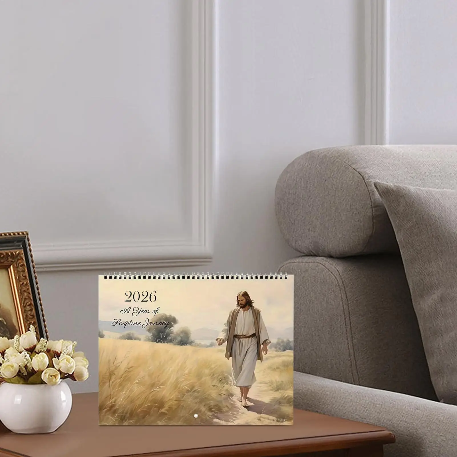 벽 달력 2026 기독교 달력 매일 계획을위한 교수형 플래너 벽 장식 홈 직장 교실 기숙사 가족