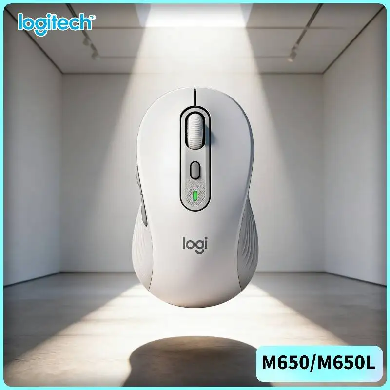 

Беспроводная эргономичная мышь Logitech M650/M650L - мягкая подставка для большого пальца, 5 программируемых кнопок, резиновые накладки, радиус действия 10 м