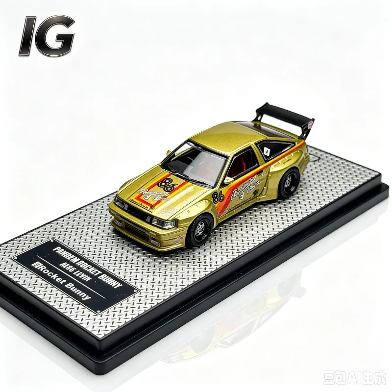 INNO 1:64 Toyota AE86 Rocket Rabbit PANDEM ROCKET BUNNY alloy die-casting car model static simulation ornament,  holiday gifts.