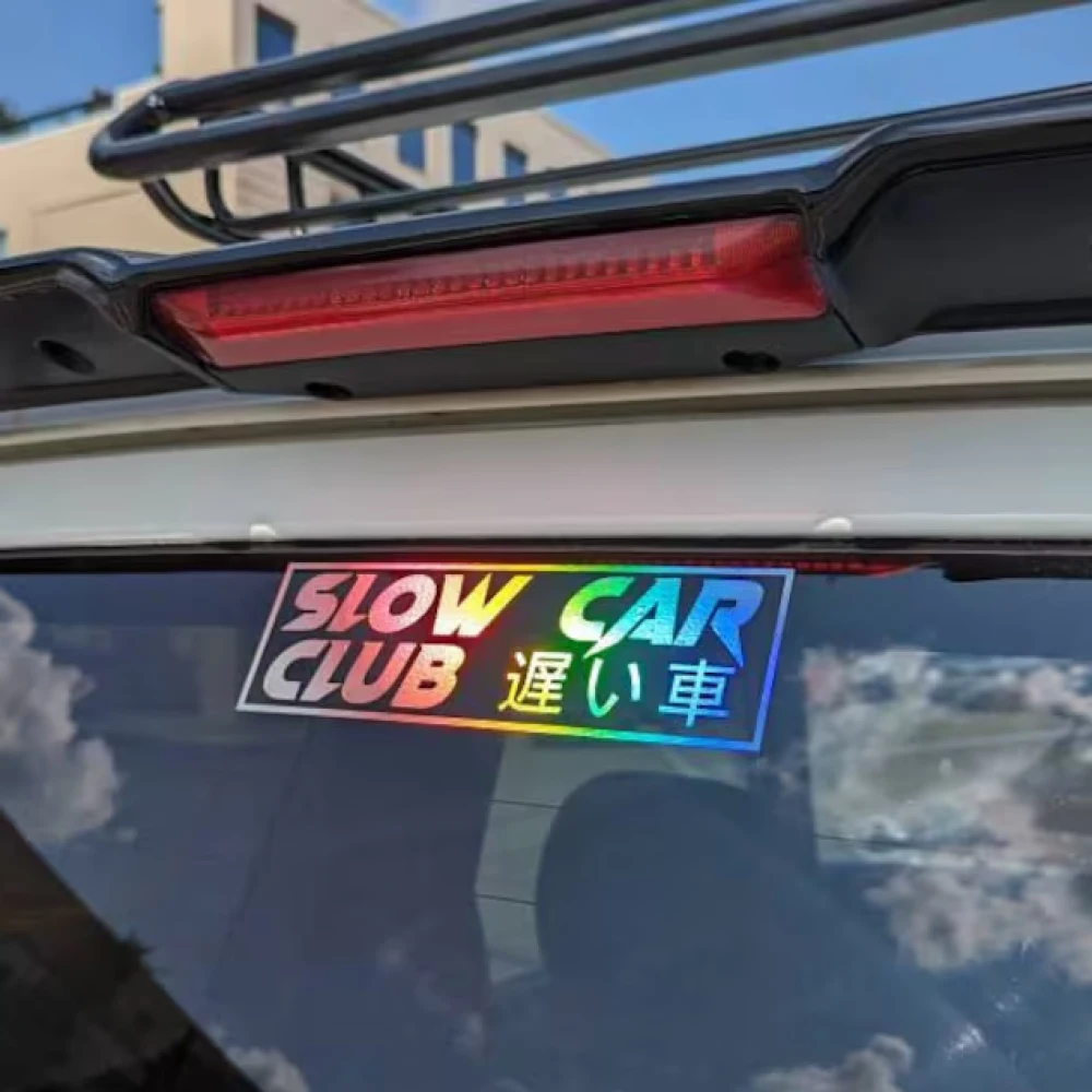 

Slow Car Club Car Stickers Bumper Windows Decor Decals Viny Tuning Accessories Waterproof