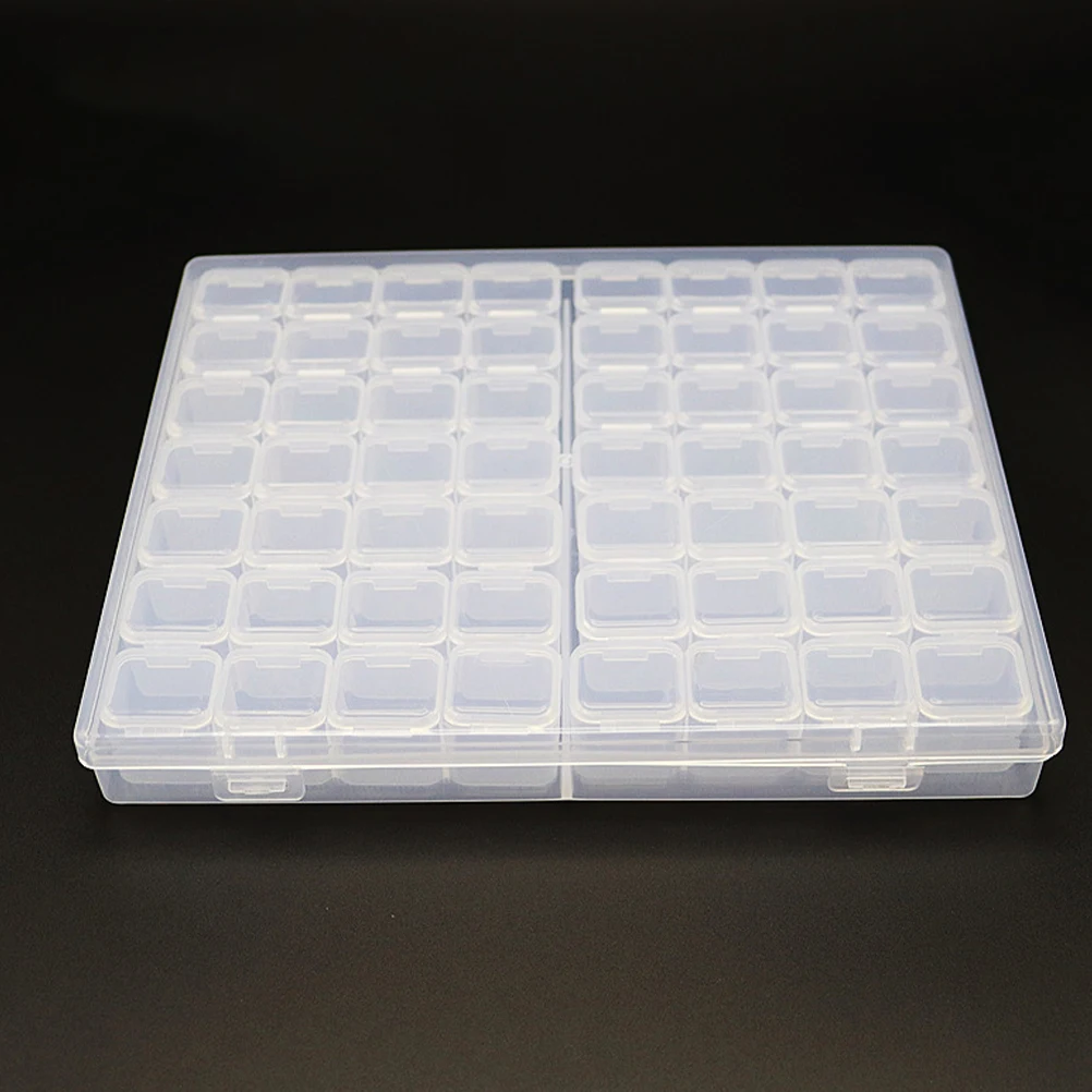 

Clear Jewelry Box Manicure Organizer Multi Grids Anti-Oxidation Storage Case Compact Earring Holder Bead Organizer Box For