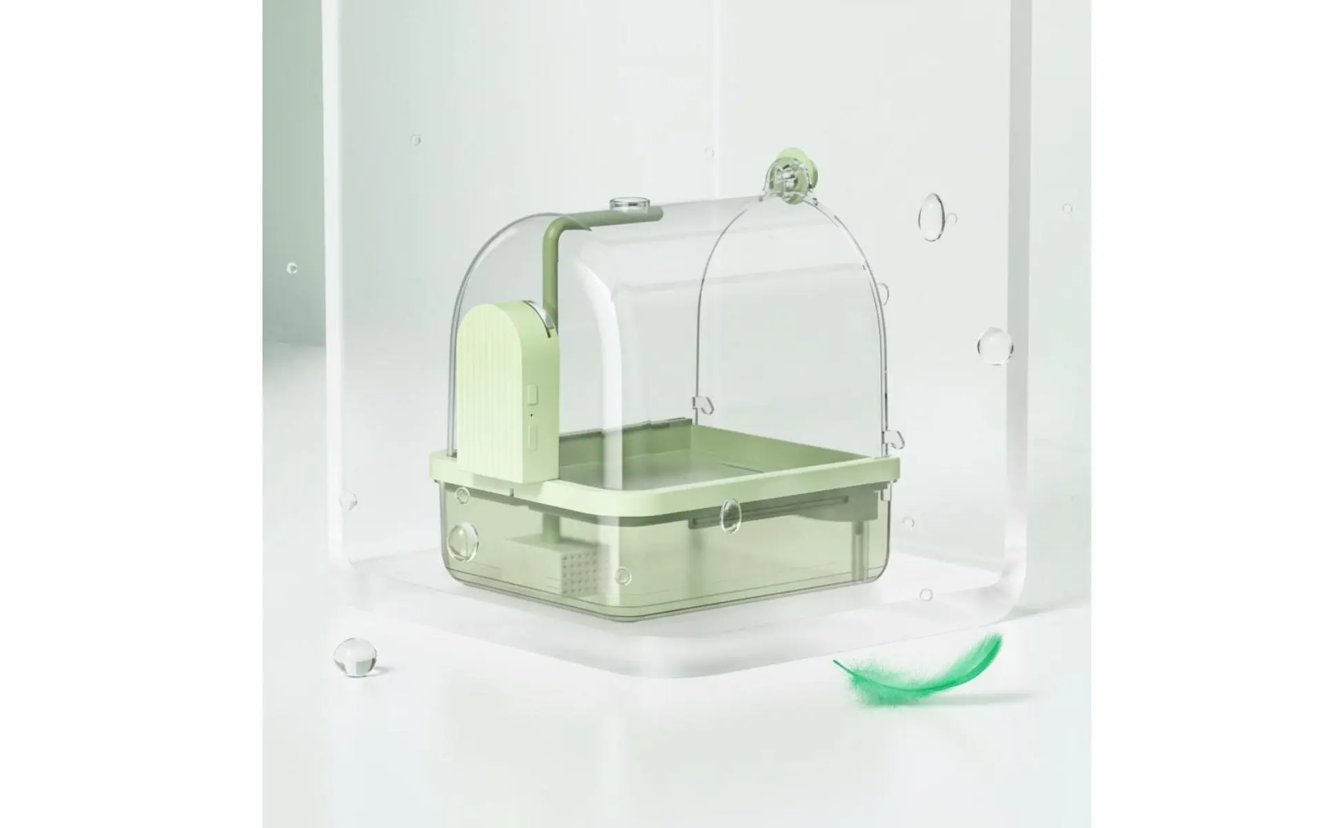 Automatic Bird Bath Wireless Sensor Parrot Bathtub Bird Shower Tub Transparent Cover Pet Supplies Non