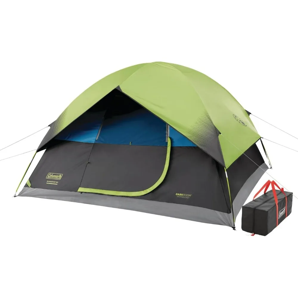 

Dark Room Sundome Camping Tent, 4/6 Person Tent Blocks 90% of Sunlight and Keeps Inside Cool