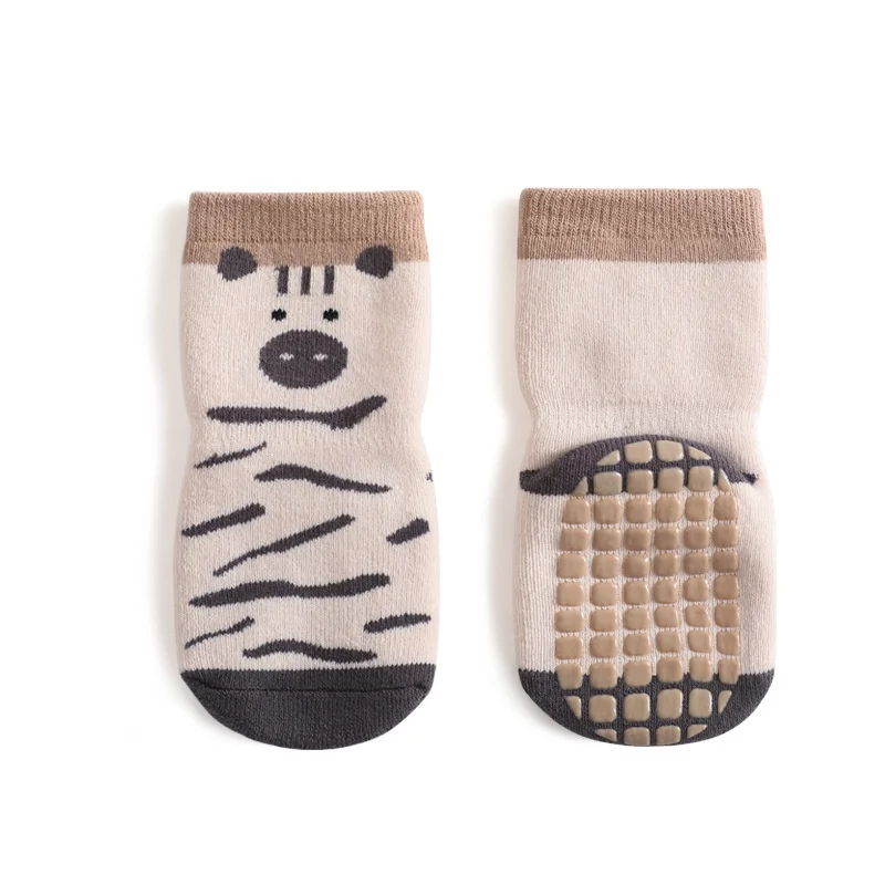 Cute Cartoon Baby Floor Socks Winter Indoor Non-slip Cool Animal Design Baby Toddler Boy Girls Socks Children\'s Cotton Socks