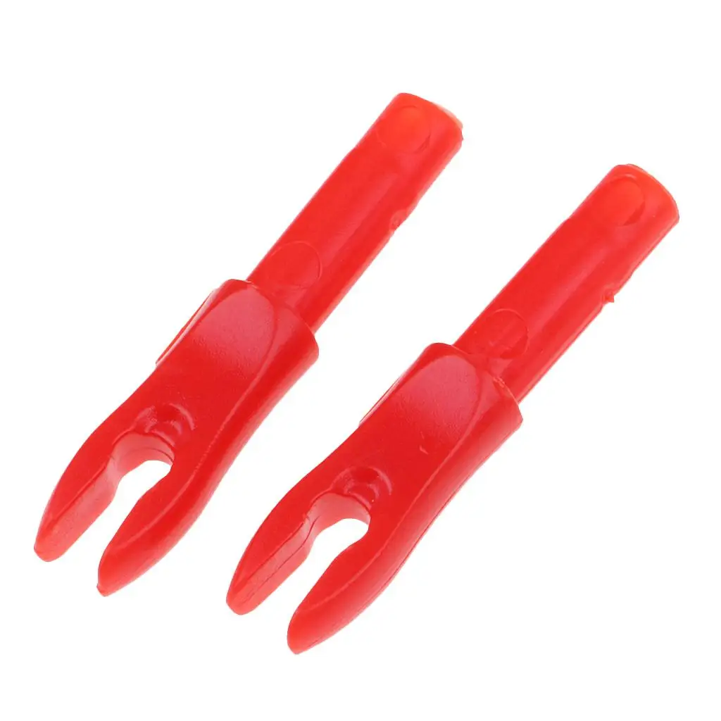 2x12 Pieces Plastic Archery Precision Nocks for ID 4.2mm Arrow Shaft Red