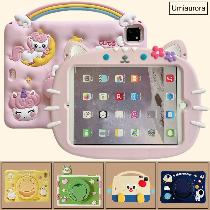 For Xiaomi Pad 7 8 11.2 Pad 5 6 6S Pro 12.4 Redmi Pad2 Pad SE 8.7 11 inch Pro 12.1 Kids Cartoon Tablet Case Stand Silicon Funda