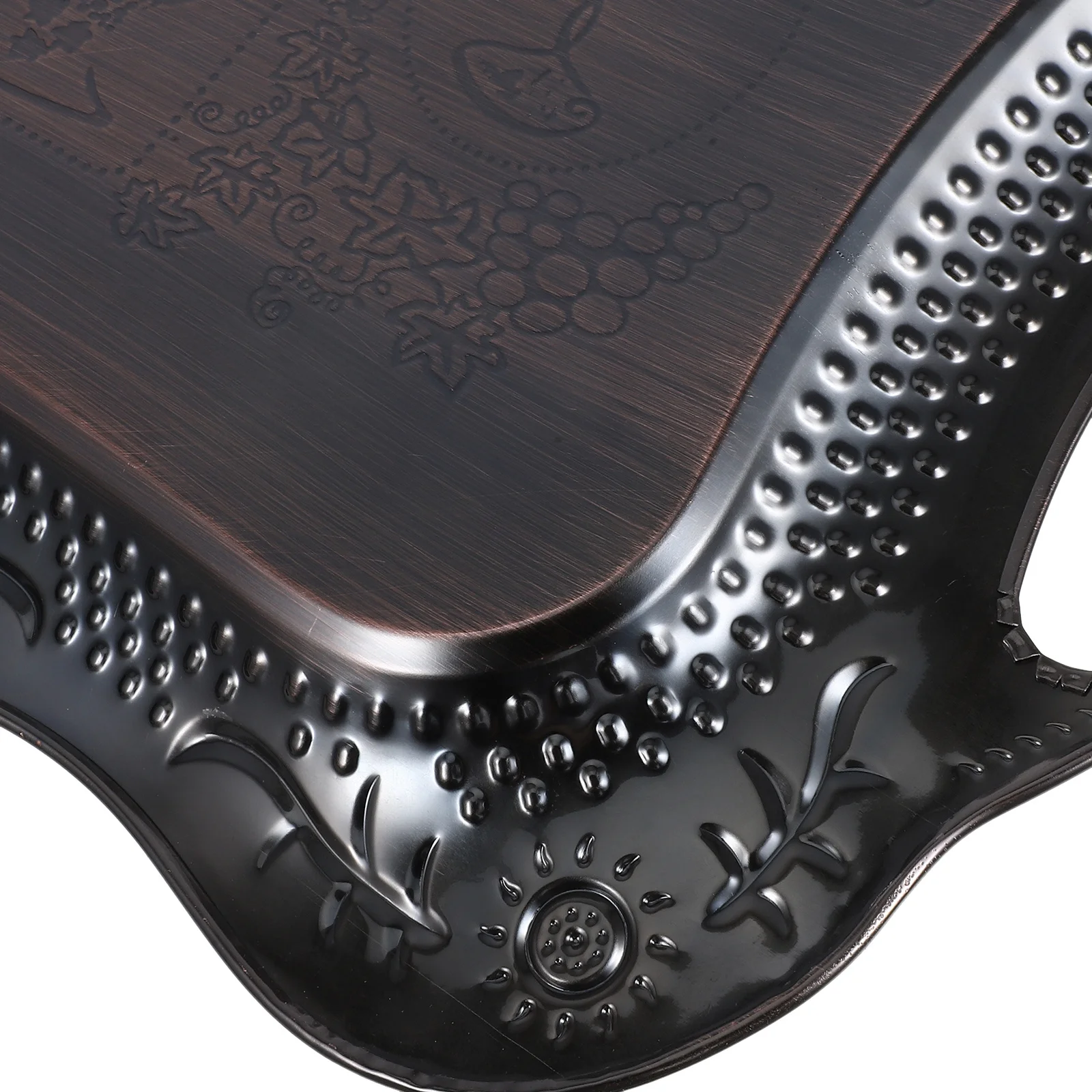 

Retro Craft Tray Stainless Steel Portable Fruit Serving Dish For Home Office Party Picnic Metal Serving Platter Decor Bowl