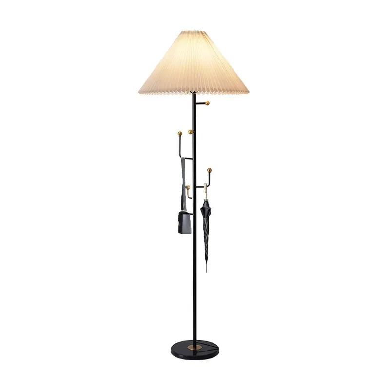 

Floor lamp hanger Nordic light luxury living room bedroom bedside sofa pleated coat rack atmosphere vertical desk lamp