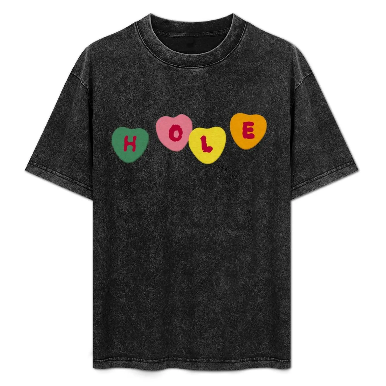 HOLE Miss World/Over The Edge candy hearts T-Shirt Stretch Fabric Comfort T-Shirt