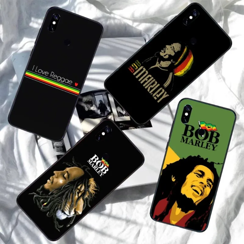 Reggae Marley Mobile Cell Phone Case for Xiaomi Redmi Note 12 11 10 9T 8 7 Pro 9 9A 9C 8 Black Soft Phone Cover Funda