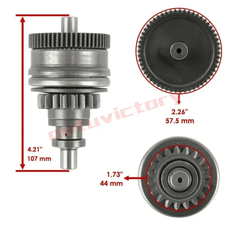 Starter Bendix Drive Compatible With Yamaha WaveRunner Super Jet Kawasaki Jet Ski 650 700 800 Polaris Sportsman 600 700 800