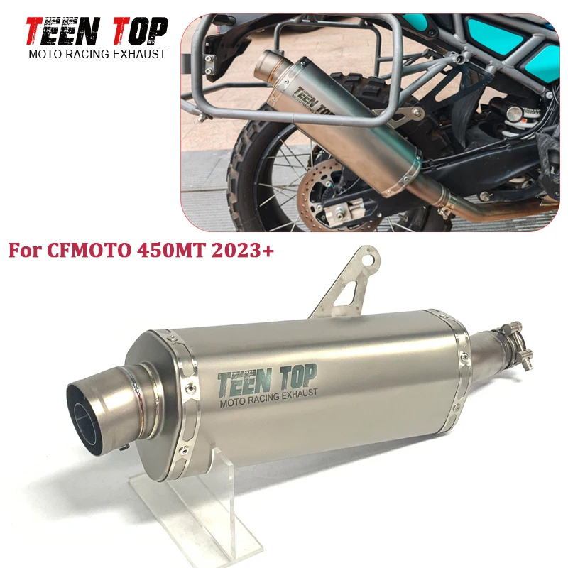 

Motorcycle Slip-on Exhaust For CFMOTO 450MT Exhaust Muffler For CF MOTO 450 MT Exhaust Tailpipe DB Killer OEM Racing Escape Moto