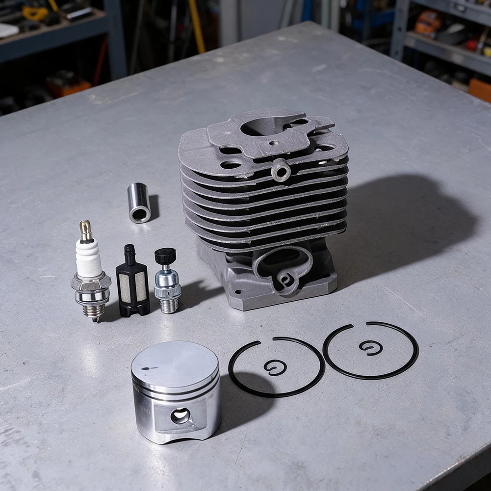 Engine Rebuild for Kit 44mm Cylinder Kit For Outdoor Cutting Tasks Replacement Cylinder Components For FS400 Chainsaws
