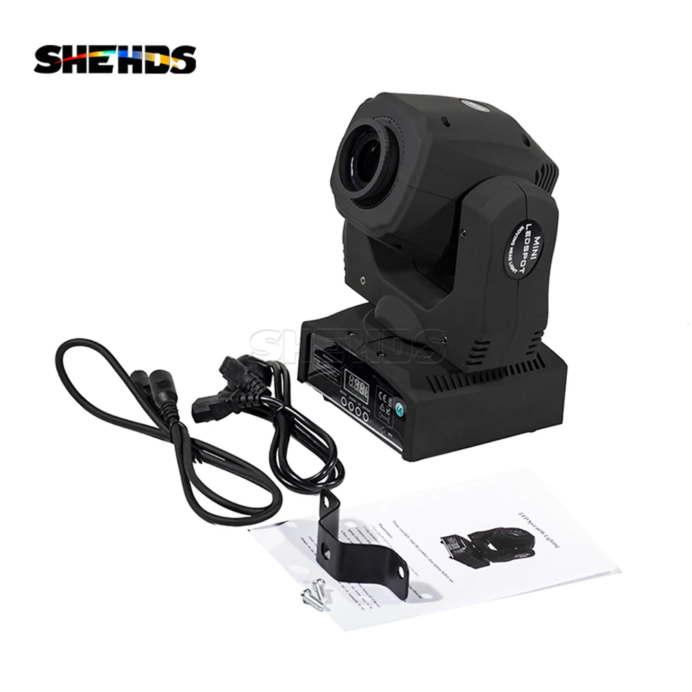 Imagem -04 - Shehds-led Moving Head Light com 4in Flight Case dj Spot Light Projetor Dmx para Festa Disco Casamento Iluminação Boate 60w Pcs Pcs