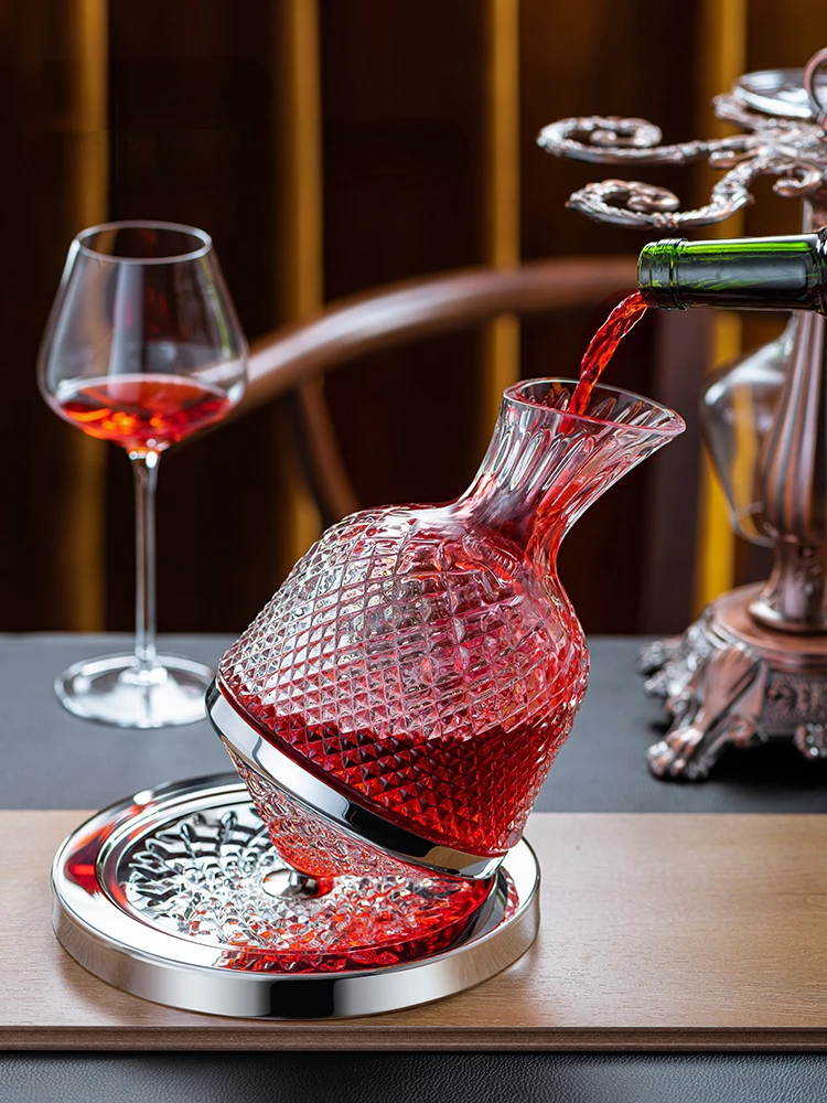 Crystal High-End Gyro Rotating Red Wine Decanter Wine Glass Suit Household Advanced Sense Tumbler