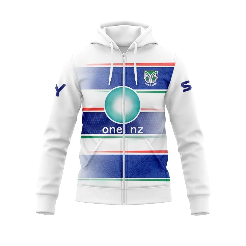 Zip Hoodie  2024 NEW ZEALAND WARRIORS MENS REPLICA AWAY JERSEY(Custom name and number )