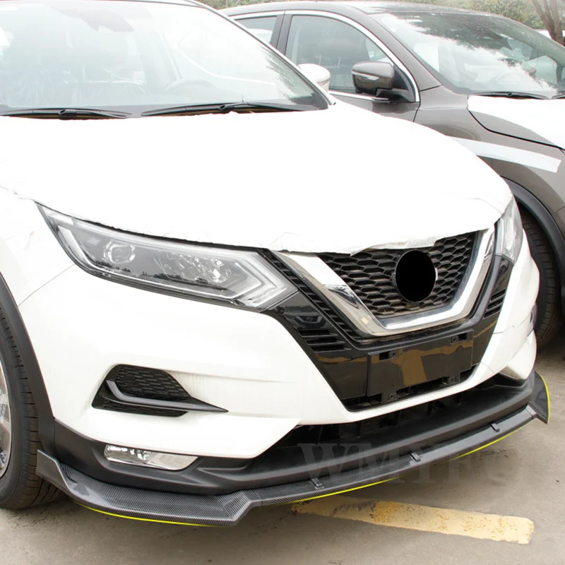 

Front Bumper Lip Chin Protector Spoiler Tuning Accessories Splitter Carbon Fiber Refit For Nissan Qashqai J11 2018 2019 2020