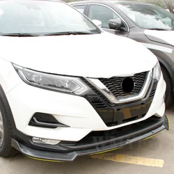 Front Bumper Lip Chin Protector Spoiler Tuning Accessories Splitter Carbon Fiber Refit For Nissan Qashqai J11 2018 2019 2020