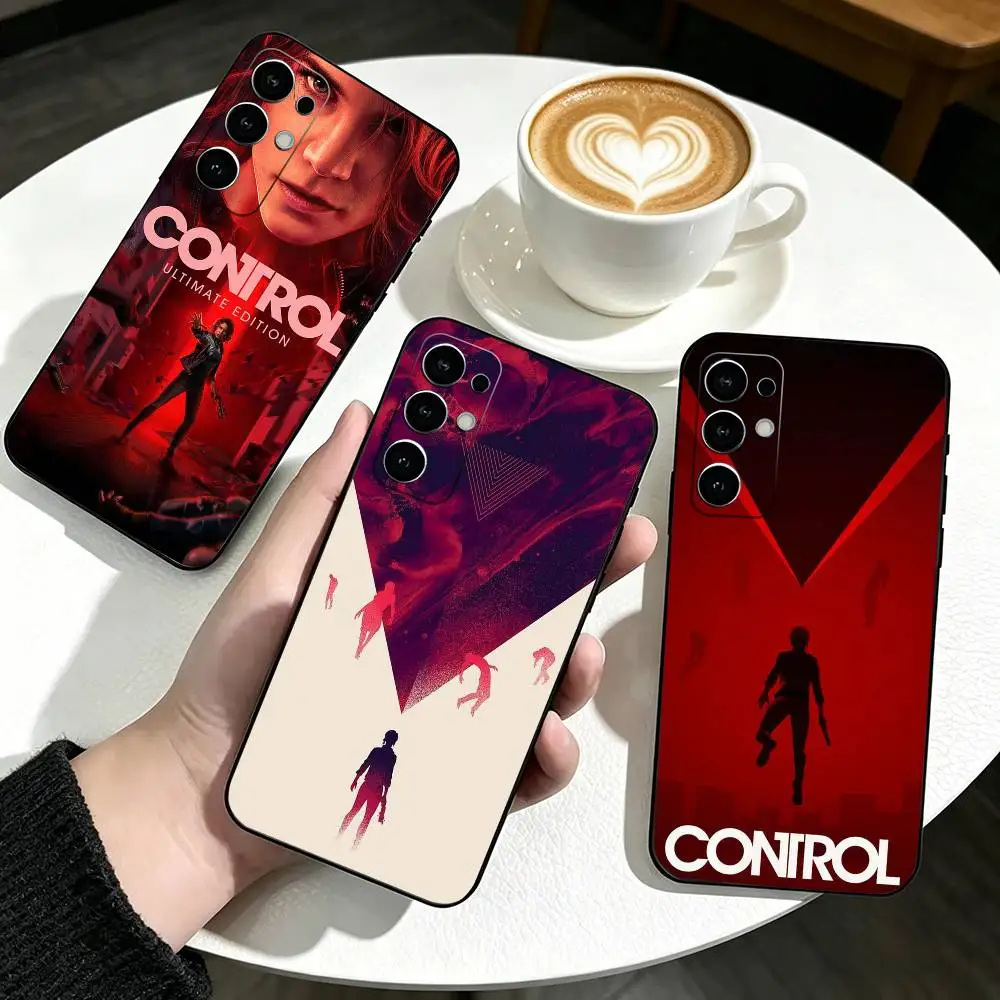 For Control Game Phone Case Black Silicone Soft For Samsung S25,S24,S21,S22,S23,S30,Ultra,S20,Plus,Fe,Lite