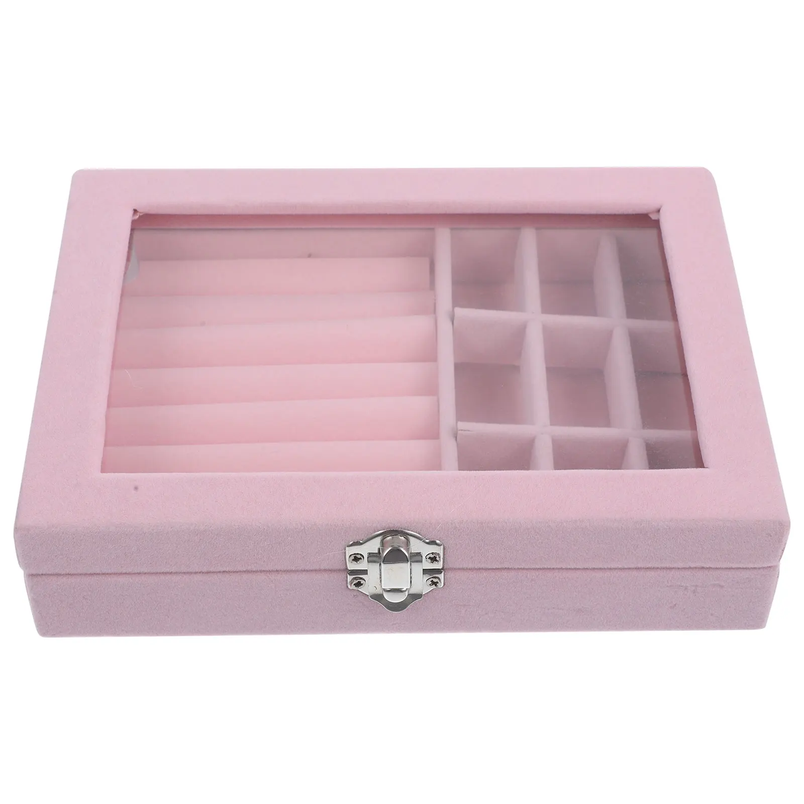 

Flannel Jewelry Box Storage Case for Necklace Rings Earrings High Capacity Waterproof Dustproof Women Gift Home Decor