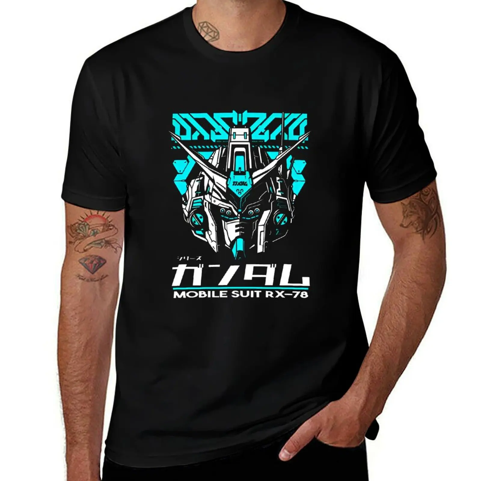 

Gundam classic art T-Shirt quick-drying blue lock customs design your own shirts graphic tee men