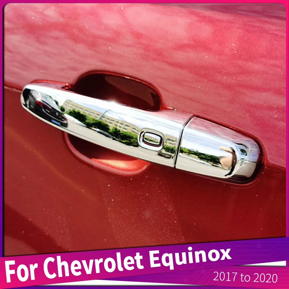 

Fit For Chevrolet Equinox 2017 2018 2019 2020 ABS Chrome Car Outer Door Handle Trims Cover Frame Exterior Decorations